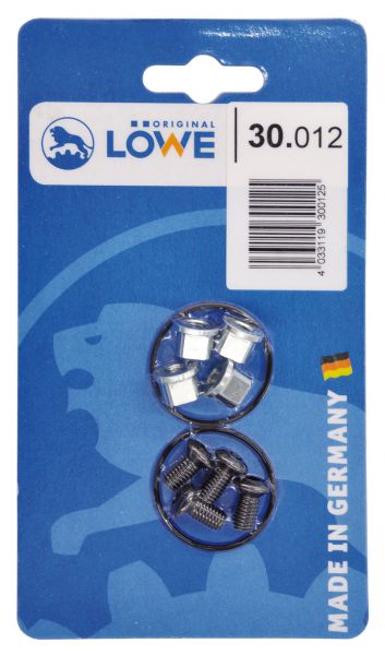 Löwe 30.012 Schrauben für Griffrohre 1 Satz (4 Stück) im Blister