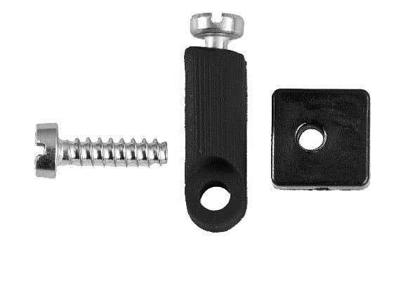 Löwe 1019 Riegel schwarz mit Einschraubplatte