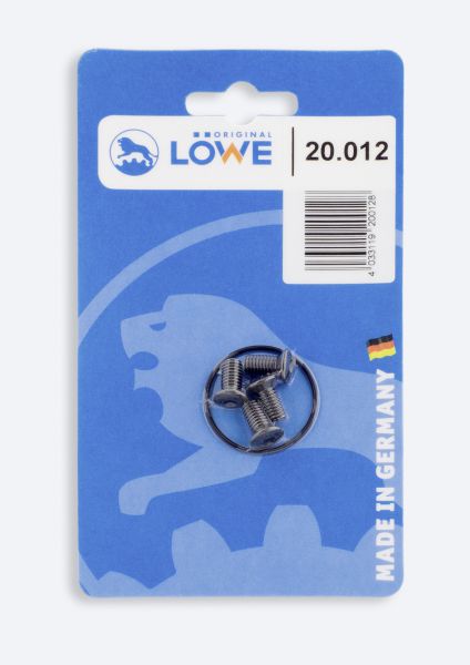 Löwe 20.012 Schrauben für Griffrohre, 1 Satz (4 Stück) im Blister für Löwe 20 + Löwe 21 + Löwe 22